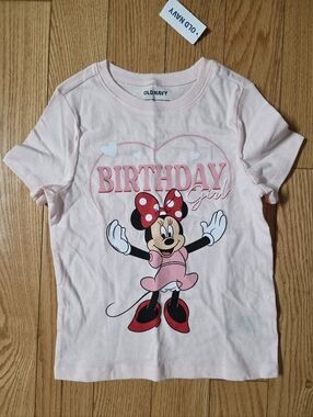 Old Navy X Disney Minnie Mouse "Birthday Girl" T-Shirt, Pink, 5T